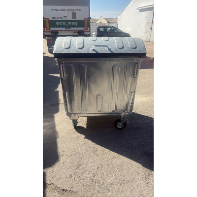 Container zincat la cald cu capac semi-rotund