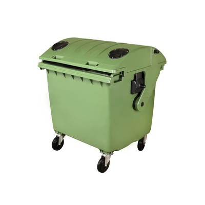 Container 1100L cu capac semi-rotund - Albastru